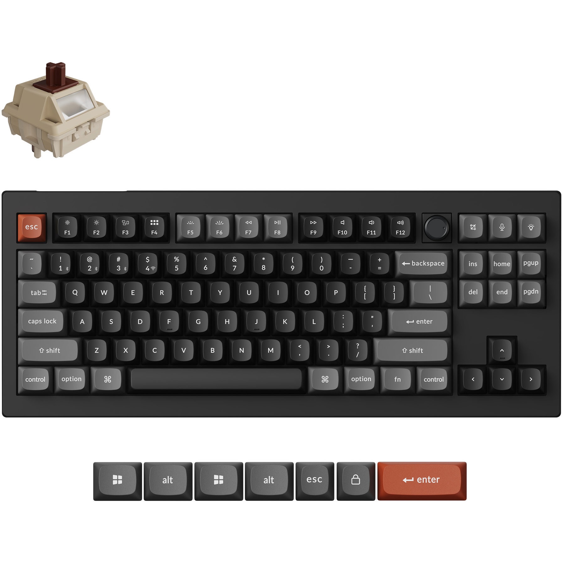 Tastatura mecanica Logitech Pop Keys Heartbreaker, Brown switch