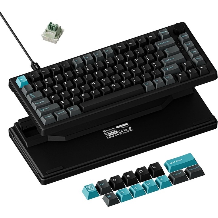 Механична клавиатура Gaming Keychron J2 HE, честота на опресняване 8K, USB-C, TMR магнитни превключватели, компактно разположение 75%, Keychron Launcher QMK, Windows/macOS/Linux