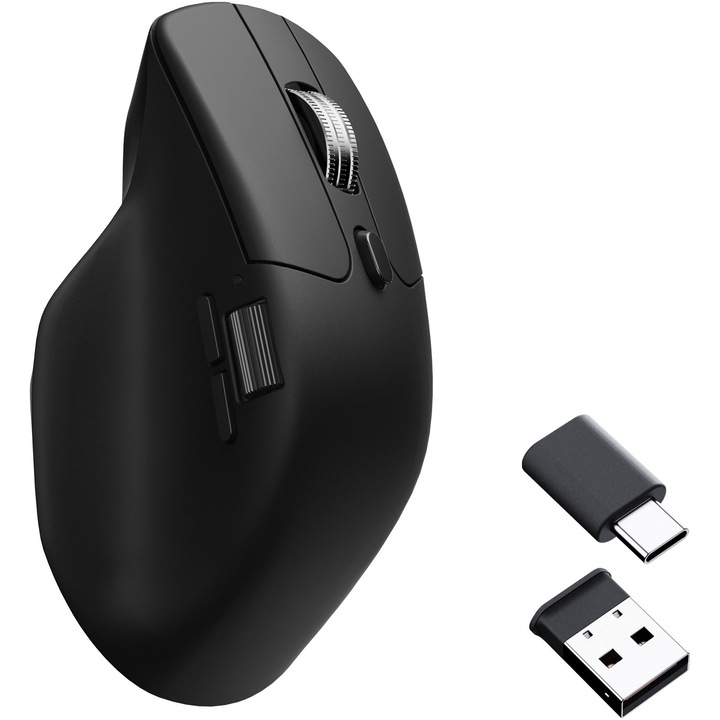 Mouse wireless Keychron M6, 2.4GHz Bluetooth USB-C, PixArt 30000 DPI, rotita duala, compatibil Windows macOS