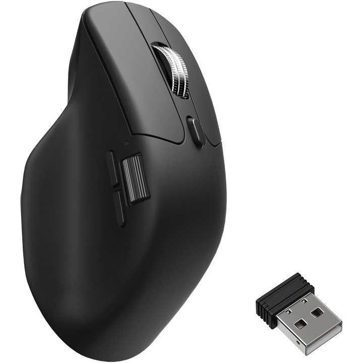 Mouse wireless Keychron M6 8K, 2.4GHz Bluetooth USB-C, PixArt 30000 DPI, polling 1K-8K Hz, rotita thumb wheel, compatibil Windows macOS