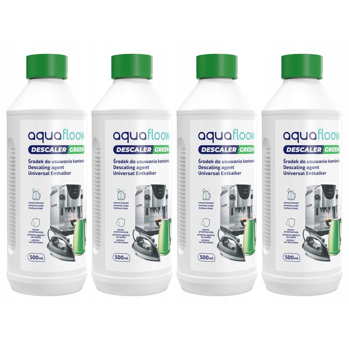 Detartrant universal AquaFloow, 4x 500ml, eficient, ecologic