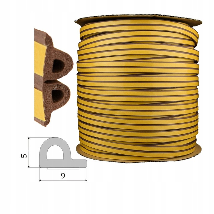 Garnitura Begris 5 mm x 0,9 cm x 10000 cm maro