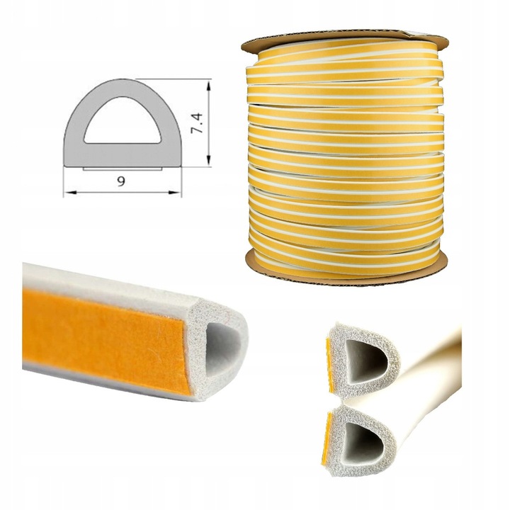 Garnitura Begris 7 mm x 0,9 cm x 10000 cm alb