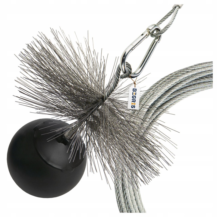 Set curatare cos de fum Begris, bila 1,8kg, perie 175mm, sfoara 10m
