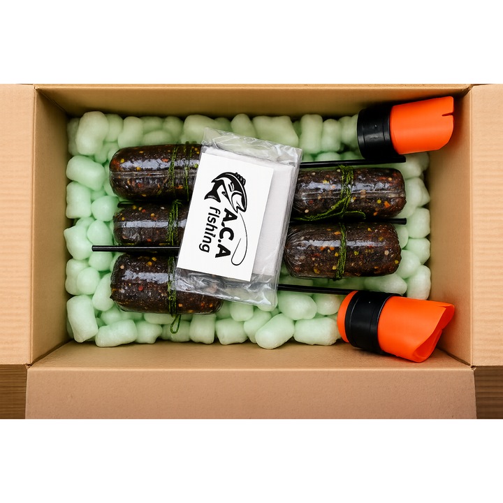 Kit complet 5 monturi PVA BAG pentru pescuit la crap + Sistem Incarcare Loader + 10 pungi PVA