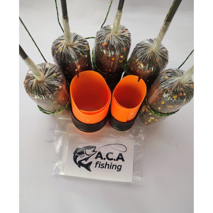 Kit complet 5 monturi PVA BAG pentru pescuit la crap + Sistem Incarcare Loader + 10 pungi PVA