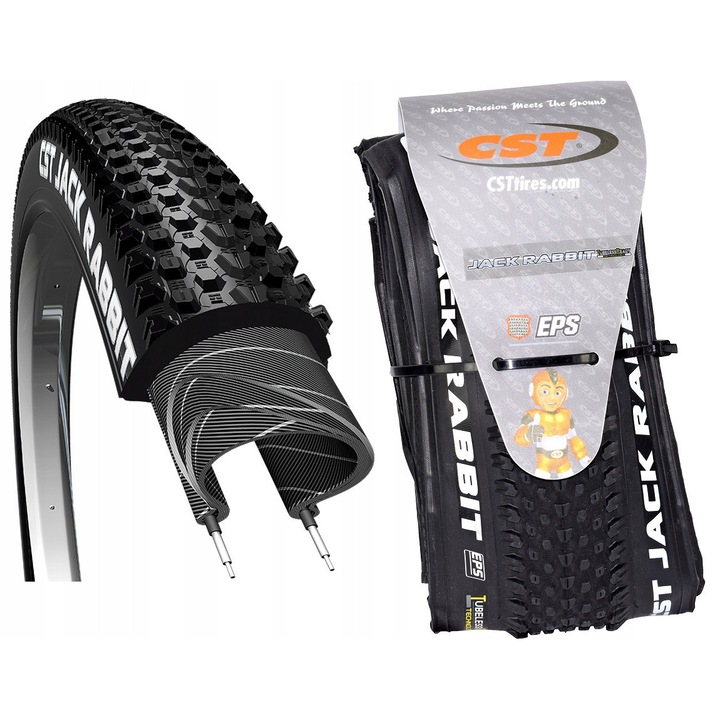 Cauciuc bicicleta CST Jack Rabbit 29x2.25, tubeless ready, antiperforare, negru
