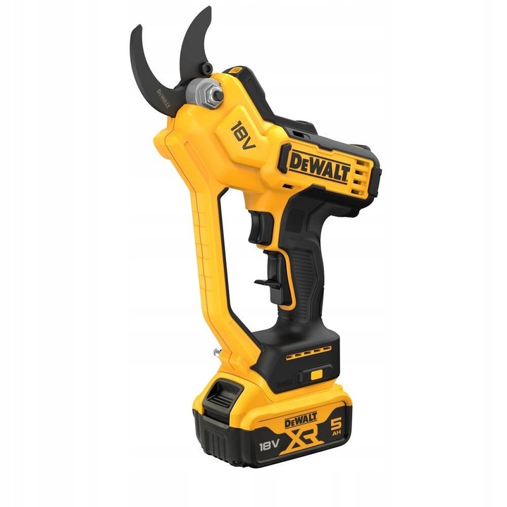 Foarfeca de gradinarit cu acumulator 18V, 5.0Ah, 38mm, DEWALT, set cu acumulator si incarcator