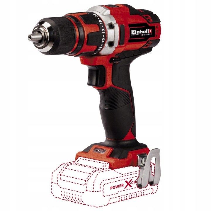 Akkus fúró-csavarozó Einhell TE-CD 18/40 Li, 18V, 2 sebesség, LED, 13mm