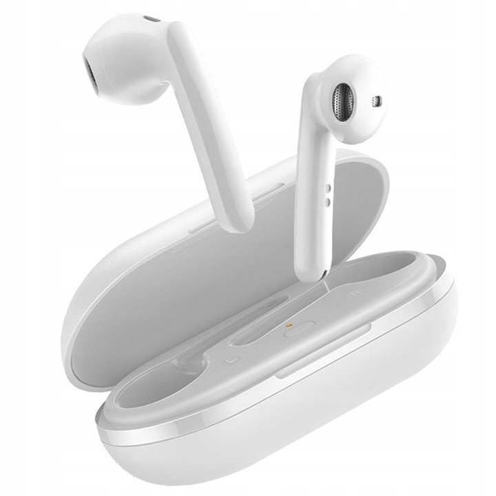 JOYROOM JR-T09 vezeték nélküli fülhallgató, Bluetooth 5.0, fehér, töltőtokkal, IPX5 vízálló