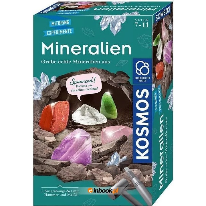 Set educativ KOSMOS, minerale, 5 cristale, 7 ani