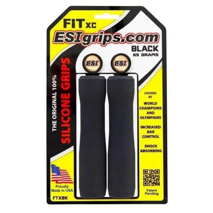 Mansoane bicicleta ESI Fit XC, negru, 133mm, set cu dopuri