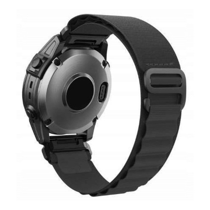 Pasek nylon Pro pentru Garmin Fenix 3/5X/3HR/5X PLUS/6X/6X PRO/7X, negru, 10x2x10cm