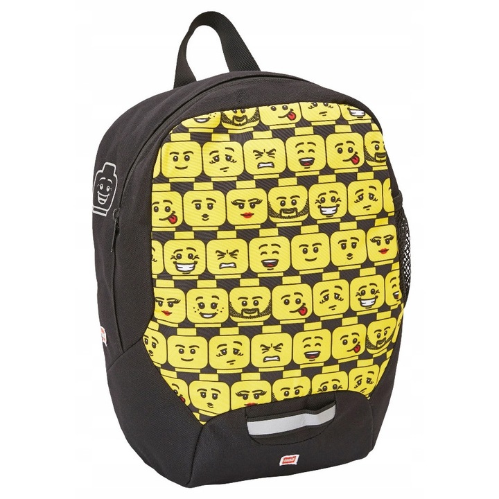 LEGO iskolatáska, Minifigures Heads Emoji sorozat, 24x32,5x13cm, 10l, sokszínű
