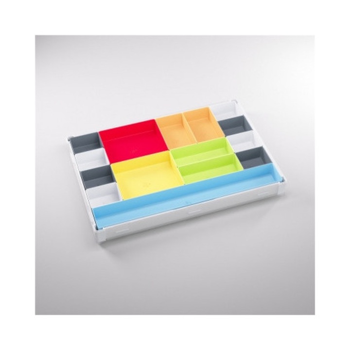 Gamegenic Token Silo XL Convertible tok, fehér/többszínű, 15 rekeszes, változó méretek