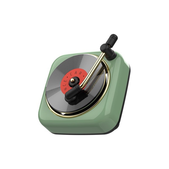 Odorizant auto, purificare a aerului, rezerve de parfum inlocuibile, design compact, verde