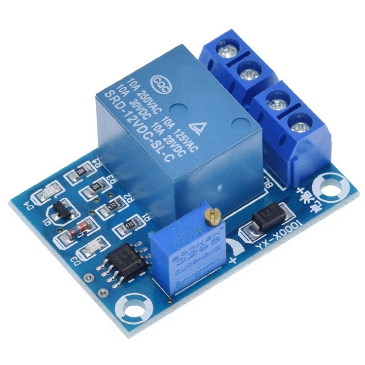 Modul protectie subtensiune baterie 12V cu decuplare si repornire automata, releu 10A, YX-X0001