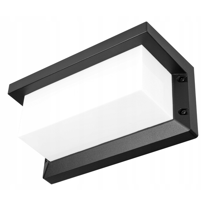 Aplica exterior Masterled, LED 12W, senzor de miscare, negru, 260x125x125mm