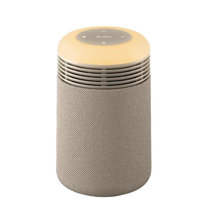 Пречиствател за въздух Blueаir Mini Restful, Нощна лампа, Аларма будилник, Часовник, Филтър за частици и активен въглен, 13 m2, 0.1 микрона