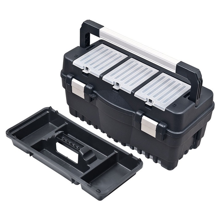 PATROL Formula S ALU szerszámrendező, 547x271x278mm, tálcával és oldalsó fogantyúkkal