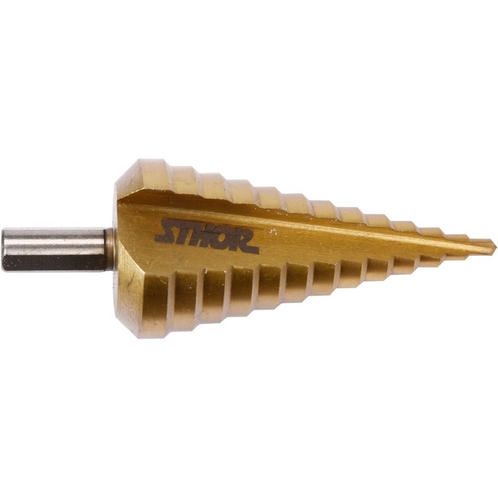 Set burghie treptate VOREL 4-39mm, HSS, acoperire cu azot de titan