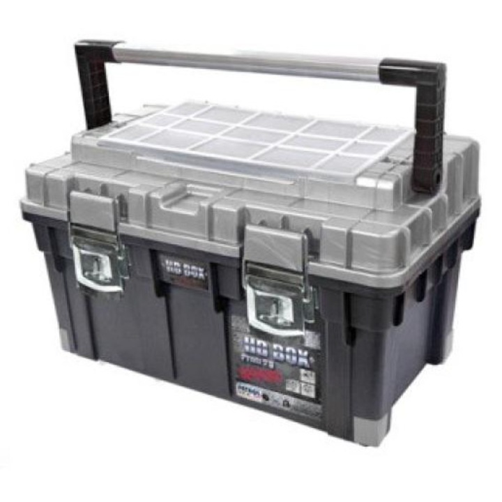 PATROL HD TROPHY 2 szerszámosláda, fedeles rendszerezővel, mérete 595x345x355cm, fekete