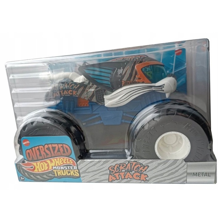 Masinuta Monster Truck Hot Wheels SCRATCH ATTACK 20cm, 21x14x14cm, multicolor, set
