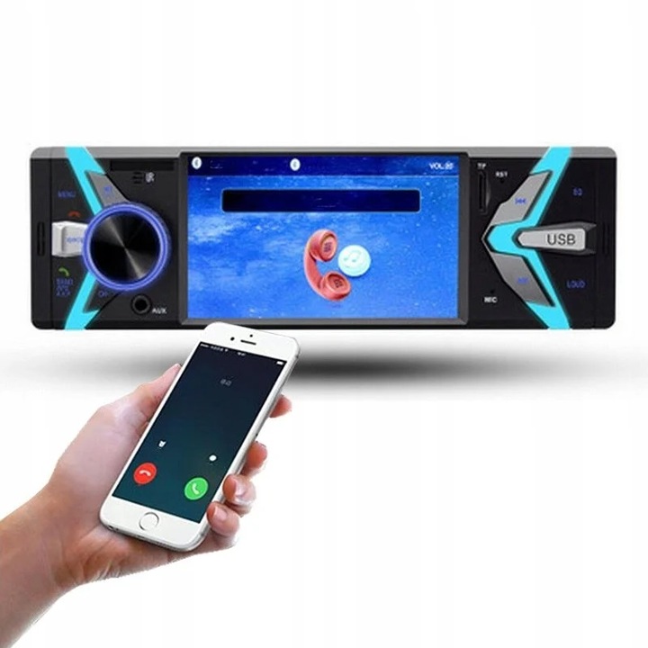 Radio auto PA547, Bluetooth, 4", 50W x4, USB, set complet