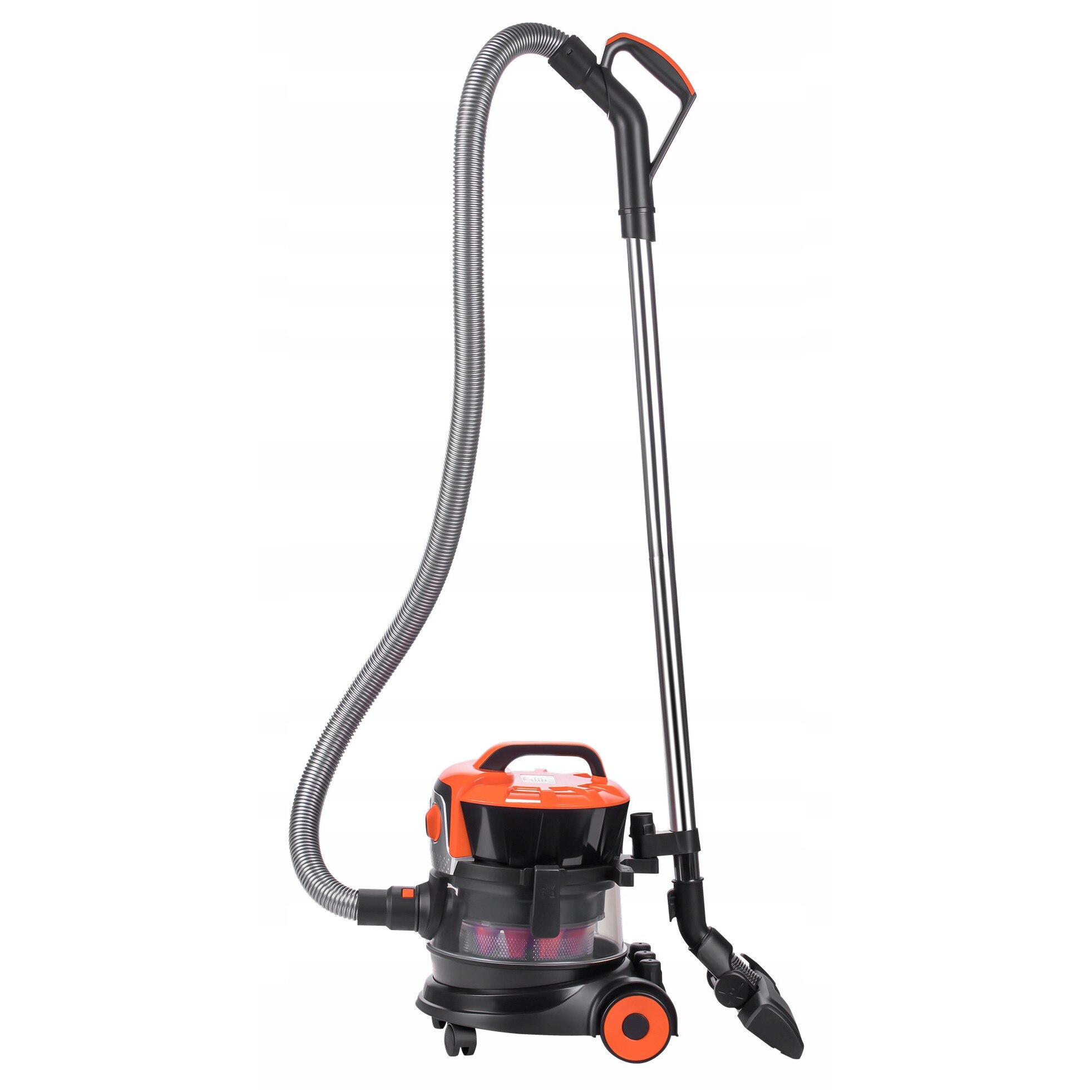 Aspirator industrial fără sac Kraft, 2000W, capacitate 9L, 4 duze, 5 duze suplimentare, set de 4 lavete microfibra 30x40cm