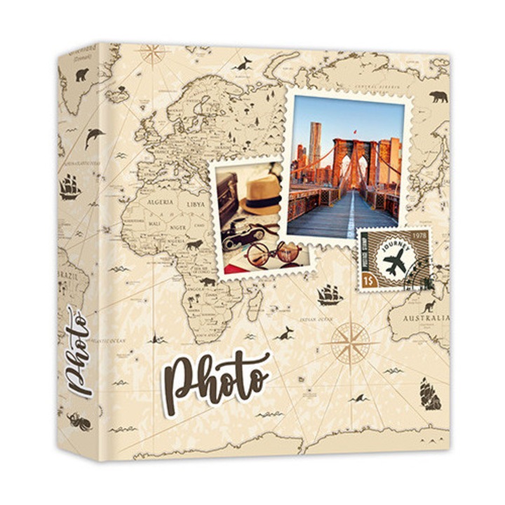 Album foto ZEP Adventure Brown, Cu buzunar, Pentru 100 de fotografii 10x15 cm