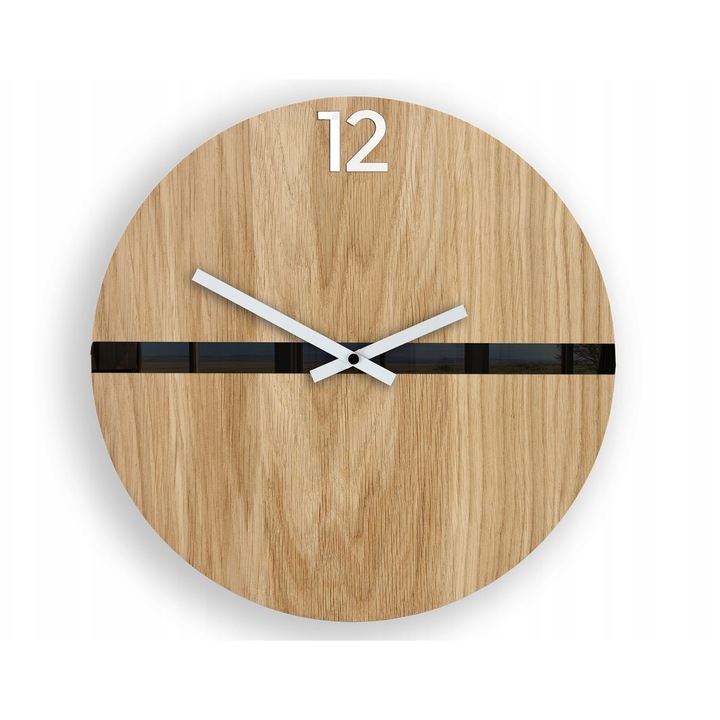Falióra, ModernClock, Ramzes modell, 33cm, tölgy szín, ultra-csendes szerkezet