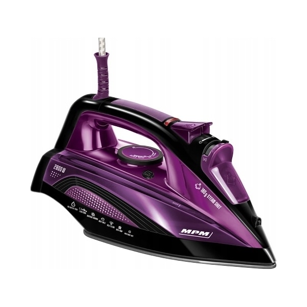 Fier de calcat cu abur MPM MZE-21/RS, 2400-2800W, ceramica, 400ml, functie verticala