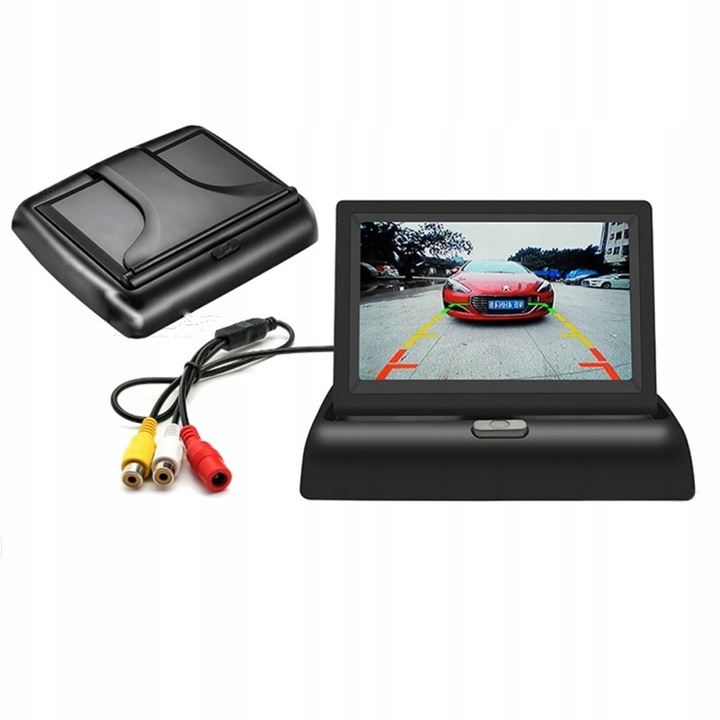 Monitor Kopier LCD 4.3" tolatókamerához, 2 videó bemenet, 480x272px