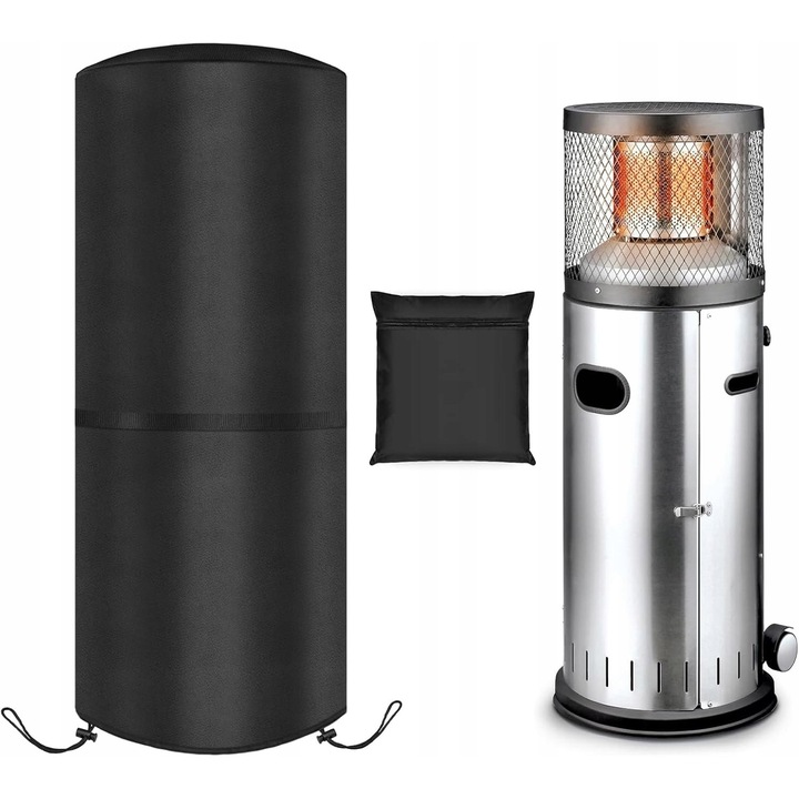 Husa universala pentru radiator de terasa, 108x42cm, material Oxford 420D, impermeabila, design elegant