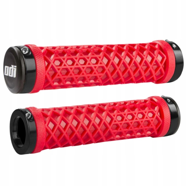 Mansoane bicicleta ODI Vans set 2 bucati, rosu-negru, 130mm, pentru MTB si BMX