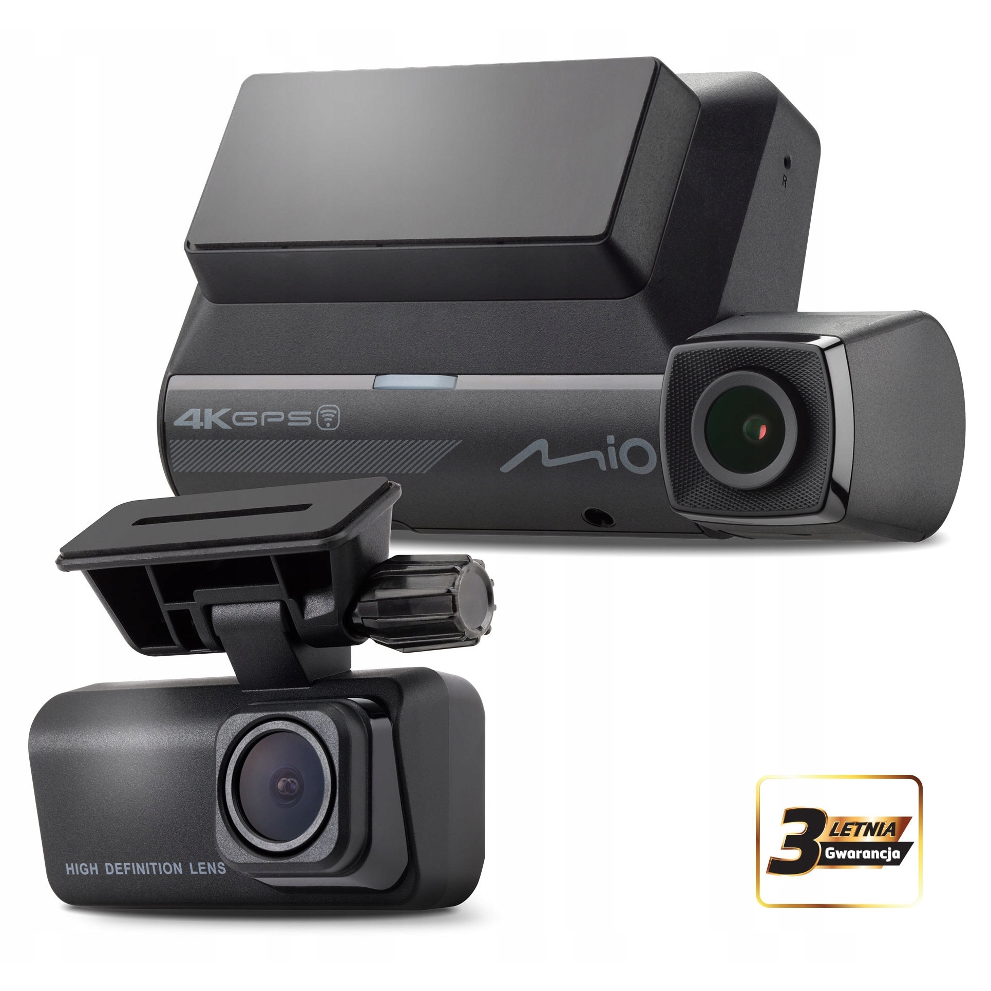 Camera auto DVR Mio MiVue 956WD Dual, 4K HDR, senzor Ultra, set cu ...