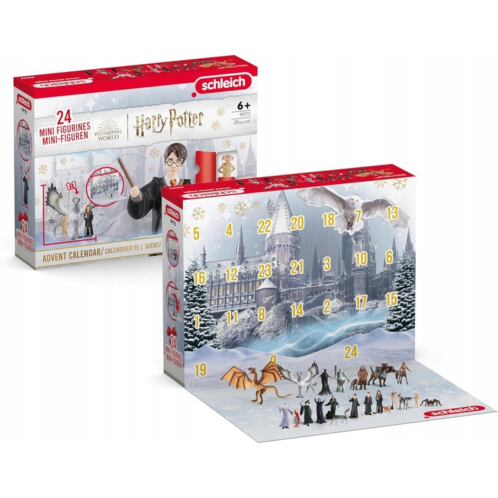 Calendar Advent Harry Potter, figurine colectionabile, 24 zile magice, multicolor, 30x45cm