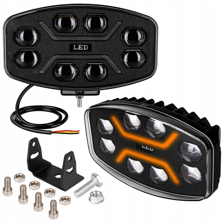 Master CAR 60W LED munkalámpa, 10-60V, vízálló, méretei 245x82x140mm, fekete színű