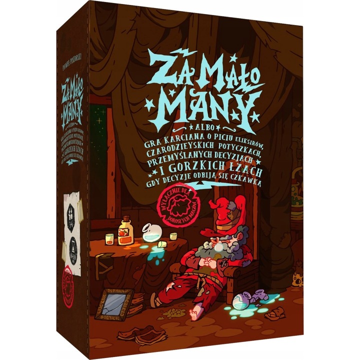 Társasjáték Za malo many, 165 kártya, 70 piros kristály, 70 kék kristály, készlet 3-6 játékosnak