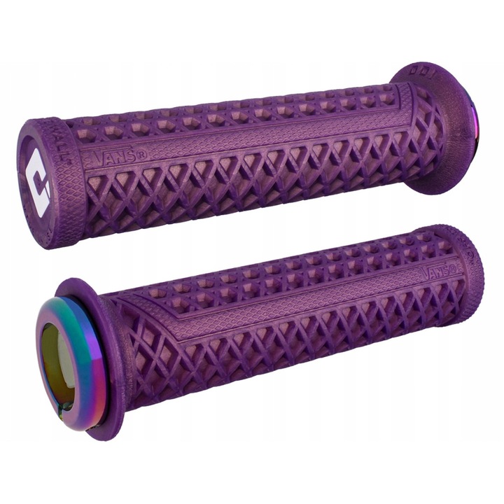 Gripy BMX ODI V2.1 Lock-On, 135mm, violet iridescent, set limitat