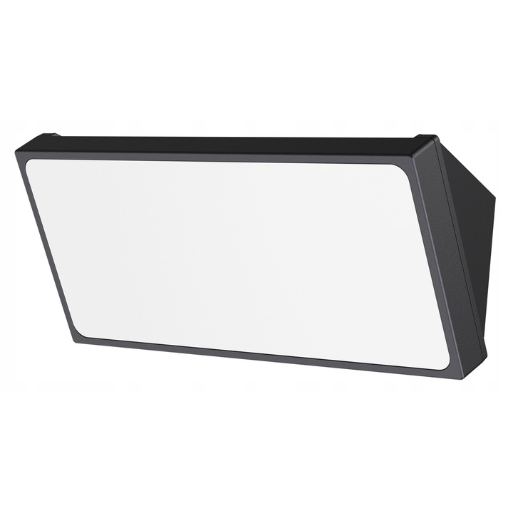 Външна аплика със сензор за движение, 20W, Masterled, 4000K, IP65, 317x170x109mm, черна