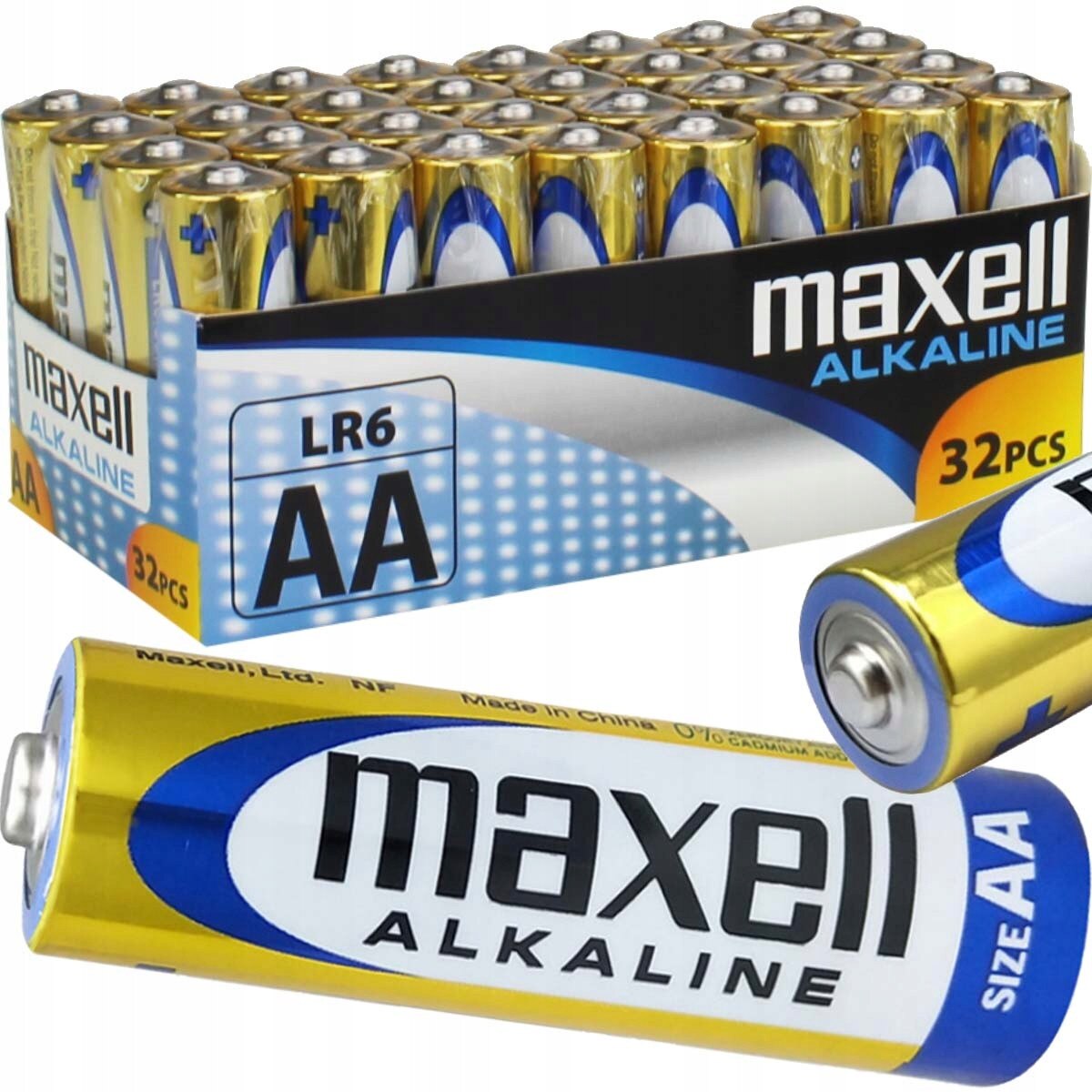 Set 32 baterii alcaline Maxell AA R6 1,5V - eMAG.ro