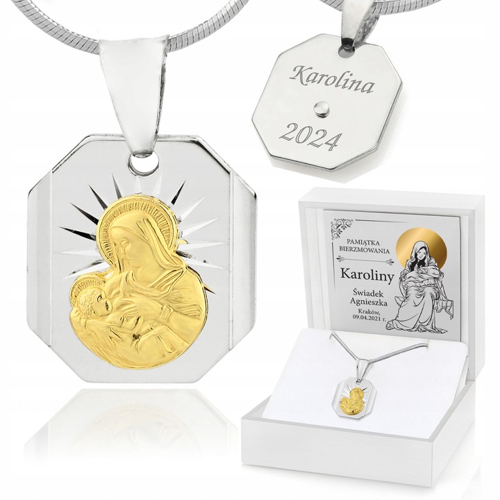 Medalion argint 925, lungime lantisor 50cm