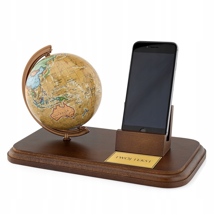 Organizator birou personalizat, globus politic, 11cm, 27x15cm