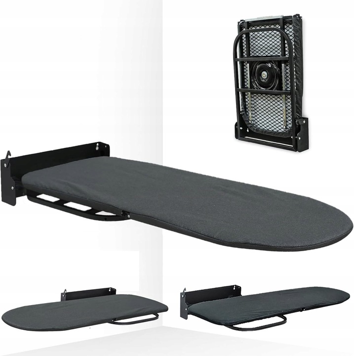 Vasalódeszka, LIROPAU, falra szerelhető, forgatható, 92x32 cm, kompakt, levehető huzattal