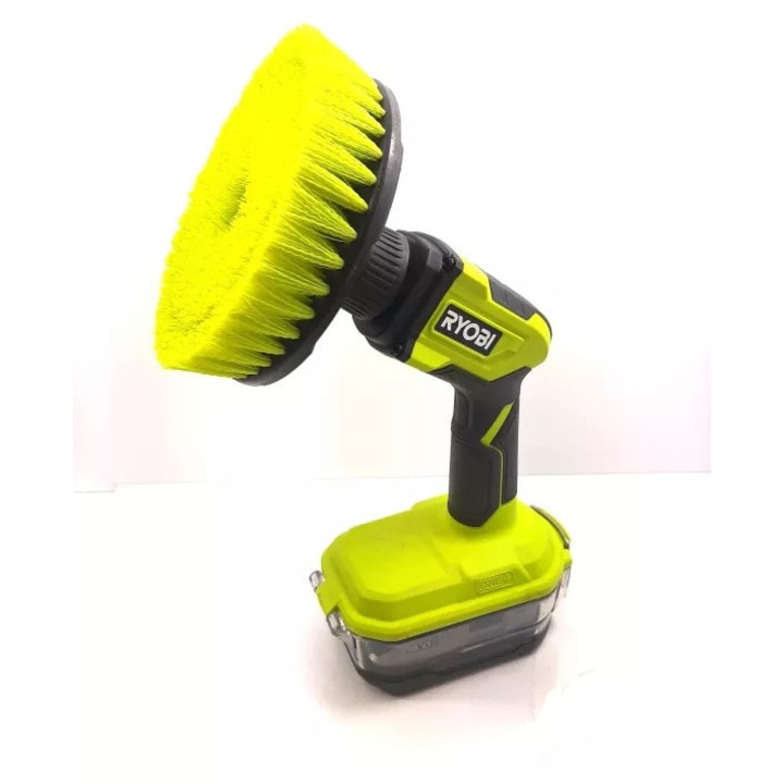 Perie rotativa de curatare 18V, Ryobi, 15cm, IPX7, fara acumulator