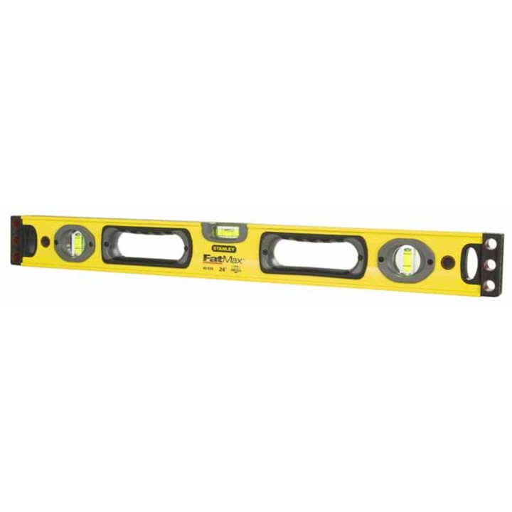 Nivela Stanley Fatmax II 90cm, magnetica, 3 libelki, aluminiu, precizie +/- 0.5mm/M