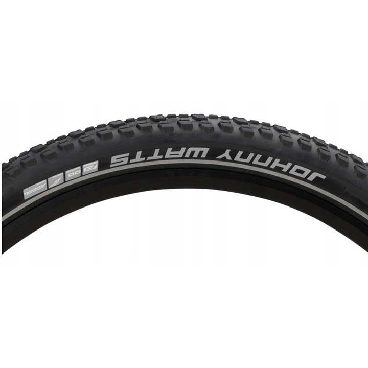Cauciucuri bicicleta Schwalbe Johnny Watts 29x2.60, negru, cu protectie impotriva perforarii, benzi reflectorizante