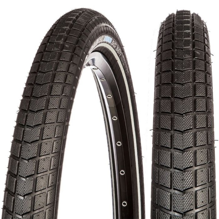 Schwalbe Big Ben 26x2.15 kerékpár gumi, drótos, reflex, fekete, 760g