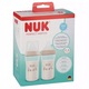 Set biberoane NUK, 260ml 3m+, 2 bucati, design maimuta, forma ergonomica, capacitate 260ml